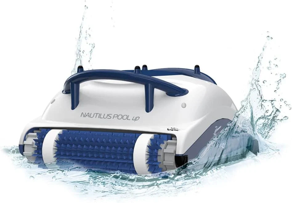 Wi-fi Automatic Robotic Pool Vacuum Cleaner, Always Cleaning, Never Charging, with Wall Climbing Scrubber Brush, Ideal for In-ground Pools…