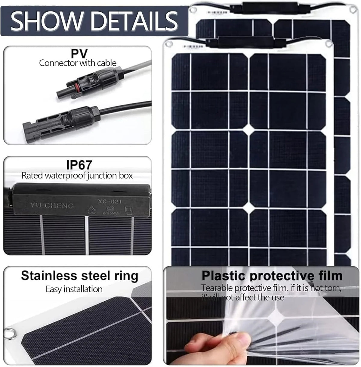 400W Flexible Monocrystalline Solar Panel Kit, 2 x 200W