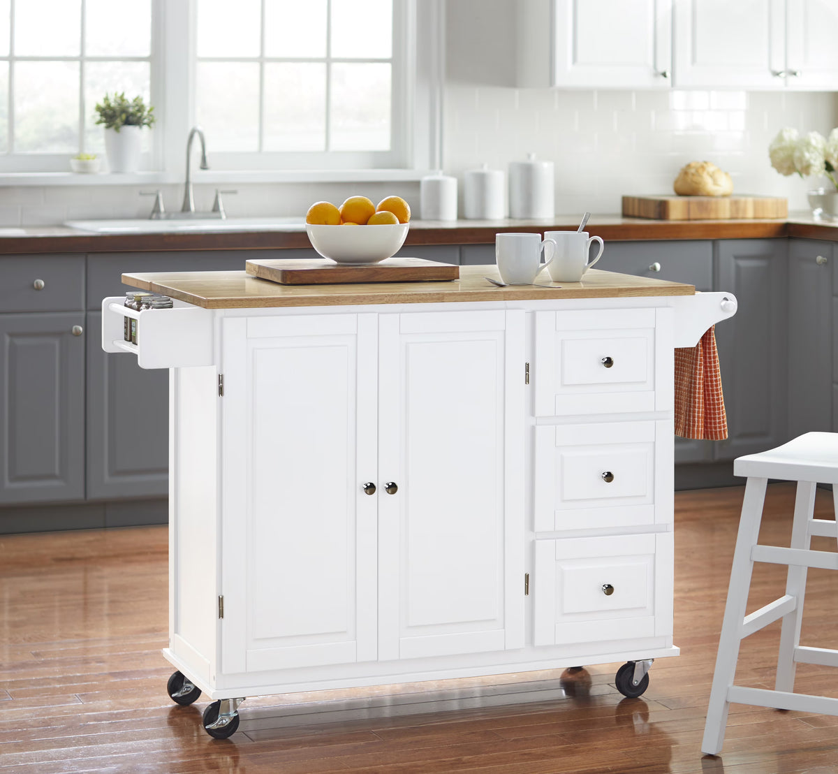 Thatcher Kitchen Cart, Grey