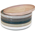 Mora Ceramic Flat Plates Set of 6-8 in - The Dessert, Salad, Appetizer, Small Lunch, etc. Microwave, Oven, and Dishwasher Safe, Scratch Resistant.