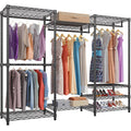 VIPEK V5 6 Tiers Wire Garment Rack Portable Closet Wardrobe, Max Load 800lbs, Black