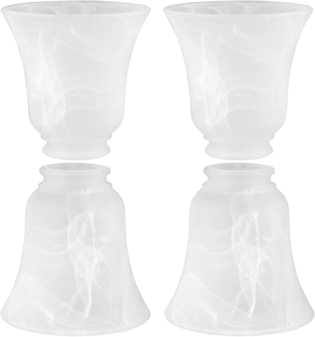 Shadevie Alabaster Bell-Shape Ceiling Fan Light Shade