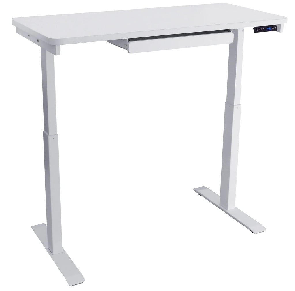 Motionwise Black Electric Height Adjustable Standing Desk, 24?x48", Height Adjustable 28" - 48" with 4 Pre - Set Height Adjustments and USB Charge Port, Multiple Colors