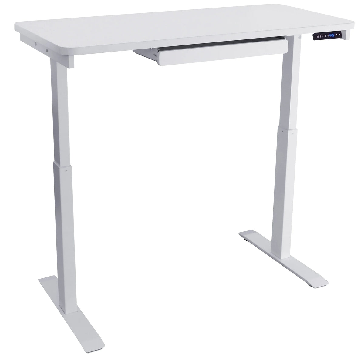 Motionwise Black Electric Height Adjustable Standing Desk, 24?x48", Height Adjustable 28" - 48" with 4 Pre - Set Height Adjustments and USB Charge Port, Multiple Colors