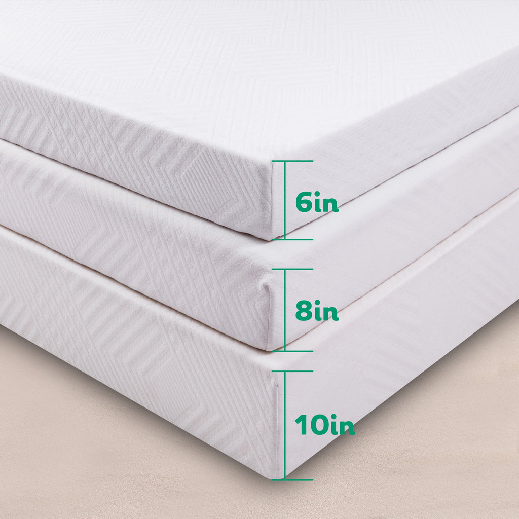 Size. EGO 6 inch Memory Foam Mattress. Cooling Gel Infused. White