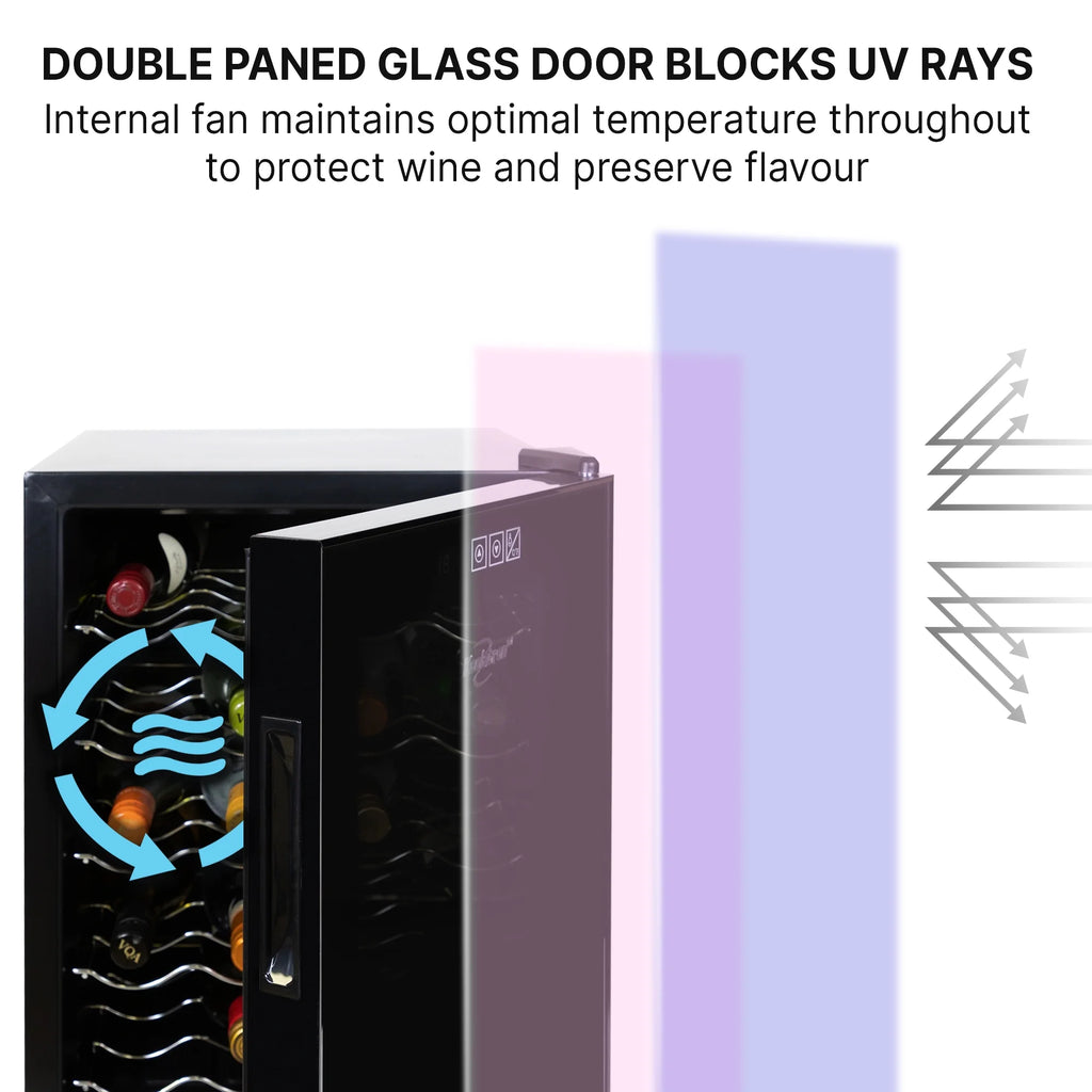 Koolatron 8 Bottle Wine Cooler Thermoelectric Freestanding Wine Fridge