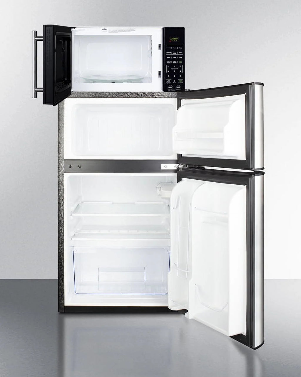 Summit Appliance 2 Door Microwave & Refrigerator - Freezer Combination with Allocator