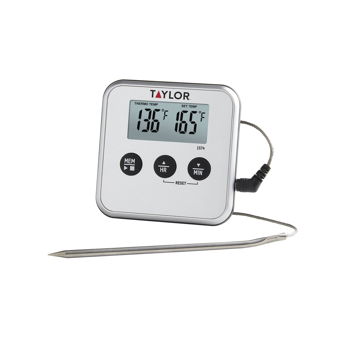 Taylor Digital Cooking Thermometer with Probe and Timer