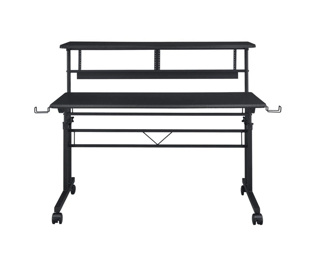 Musiea BE100 Series Sit - Stand Music Recording Studio Desk Workstation W/2x3u Rack