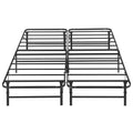 VECELO Foldable Metal Platform Bed Frame, Steel Slat Support/No Box Spring Needed, King Size, Black