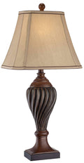 Regency Hill Carved Two-Tone Brown Table Lamp
