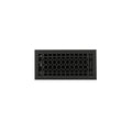 Signature Hardware 917438-4-8 Honeycomb Cast Iron Floor Register - Black 4x22 x 8x22 (5x22 x 9-1/8x22 Overall) Black Vent Covers