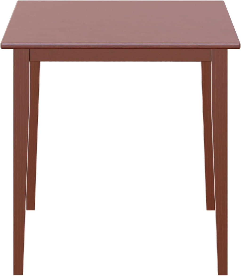 Square Wood Dining Table, Antique Walnut