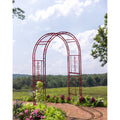 Montebello Iron 84" Tall Garden Arbor Canora Grey Color: Red