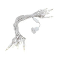 Novelty Lights 10 Light T5 LED Christmas Mini Light Set, Outdoor Lighting Party Patio String Lights, Warm White, White Wire, 11 Feet