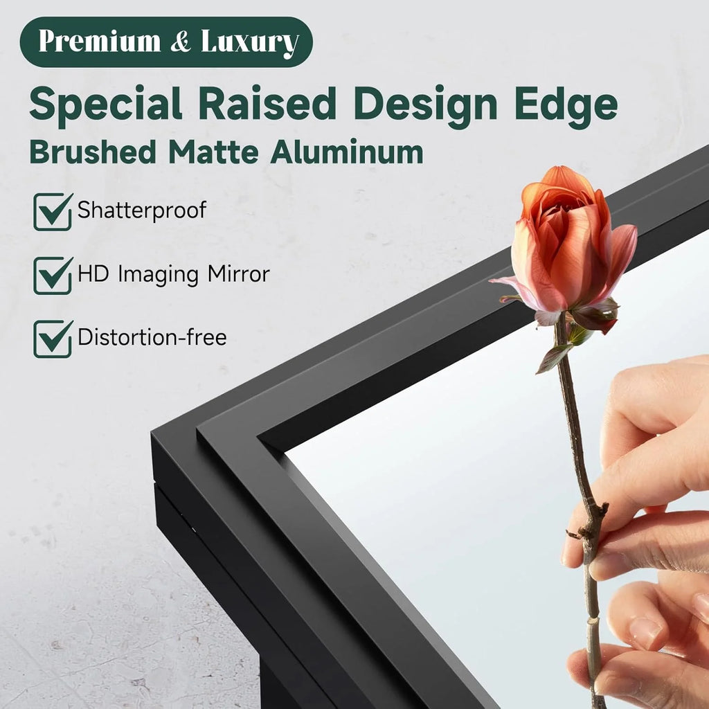 Mirrored Bathroom Medicine Cabinet for Wall or Recessed Mounting
