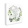 Stupell Industries Troubles Be Less Irish Proverbs Wildflower Wreath Gallery Wrapped Canvas Wall Art, 24 x 24