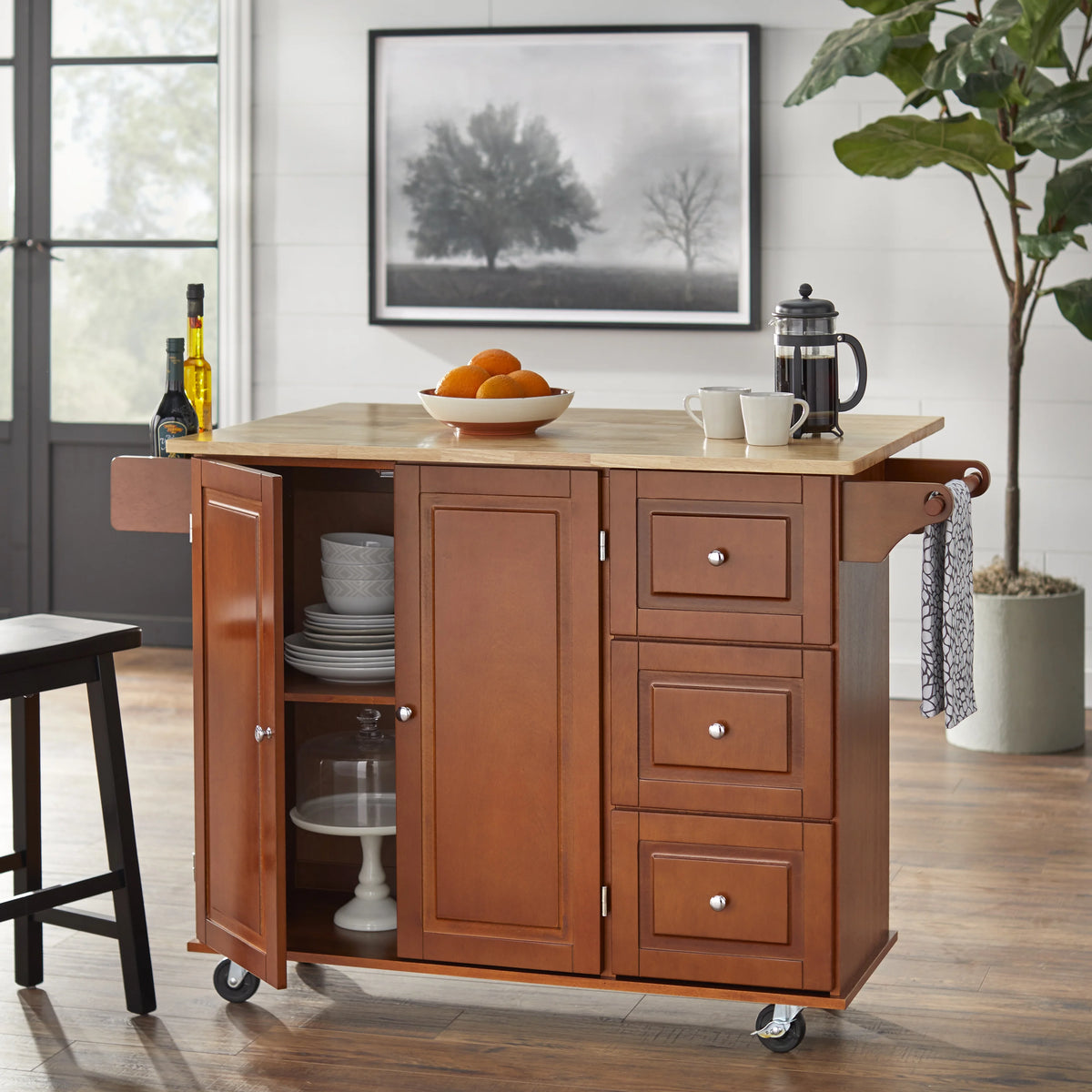Thatcher Kitchen Cart, Grey