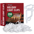Sewanta All-Purpose Holiday Light Clips [Set of 200] Christmas Light Clips, Outdoor Light Clips - Mount to Shingles & Gutters - Works Wi