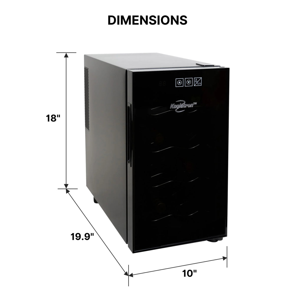 Koolatron 8 Bottle Wine Cooler Thermoelectric Freestanding Wine Fridge
