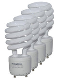 SleekLighting 23Watt T2 Spiral CFL Light Bulb 2700K 1300LM GU24 Base - 4Pack
