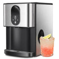 Moifoi Nugget Ice Maker, Culb in 6mins, 44 lb/24 H, Auto - Cleaning Portable Ice Machine with Basket & Scoop, Black