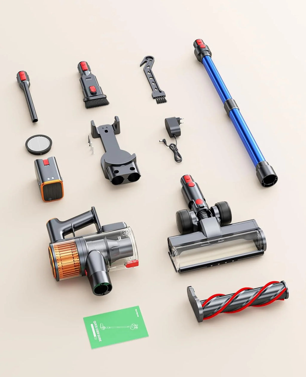 X9 Cordless Stick Vacuum Cleaner, 550W with Wall-Mount Charger