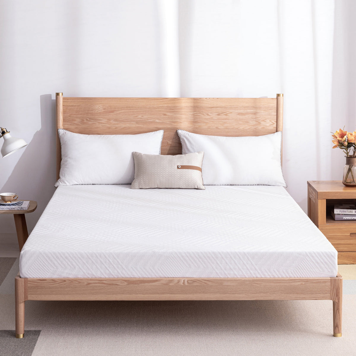 Size. EGO 6 inch Memory Foam Mattress. Cooling Gel Infused. White