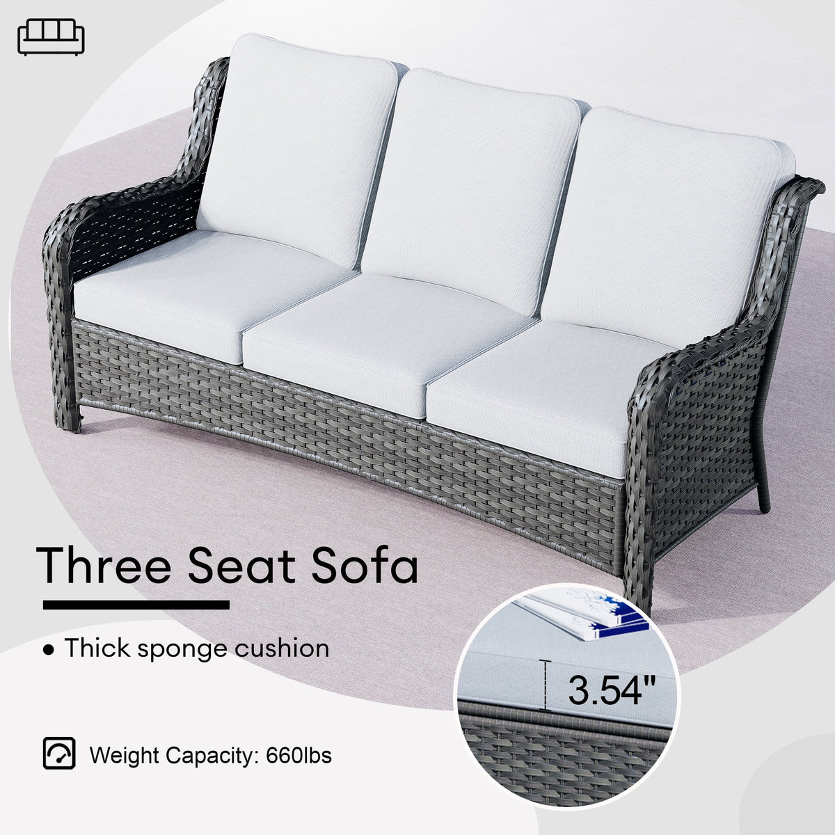 Ovios 8 - Piece Wicker Outdoor Sectional Patio Set with Swivel Chairs and Loveseat, Gray