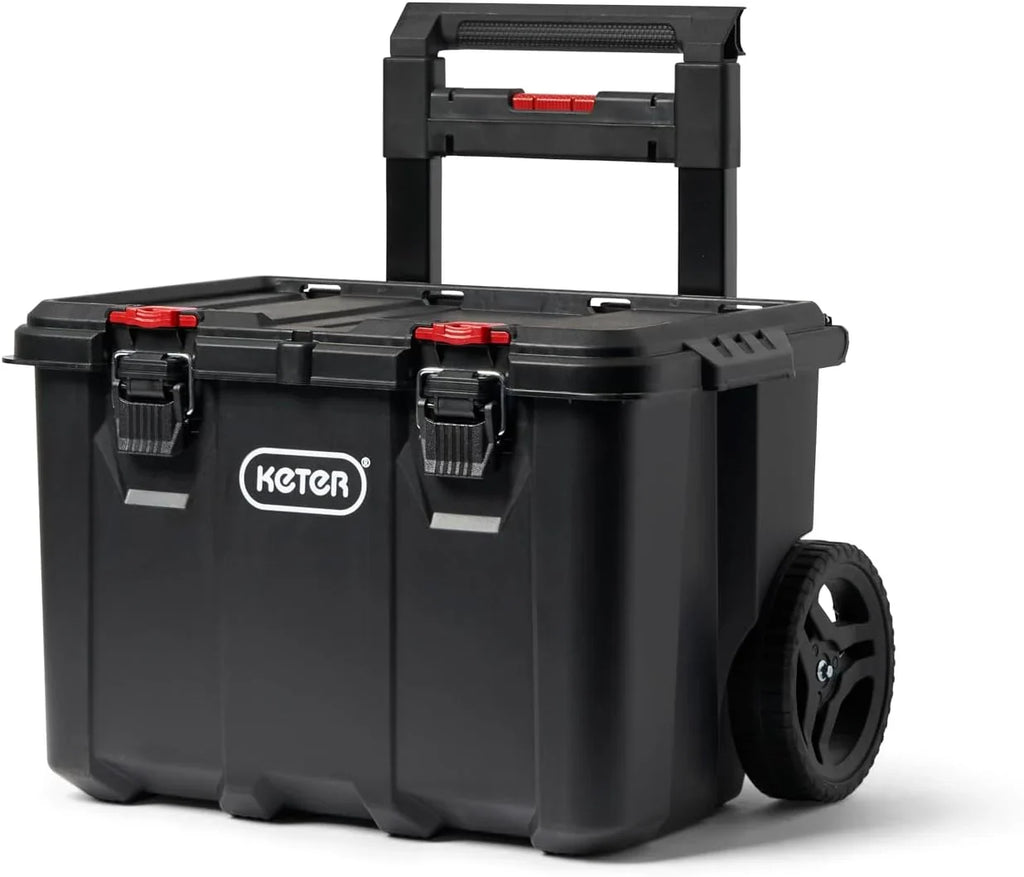 Modular Tools Organizer for Garage Storage and DIY, 3 Piece Resin Rolling Tool Box System for Small Parts