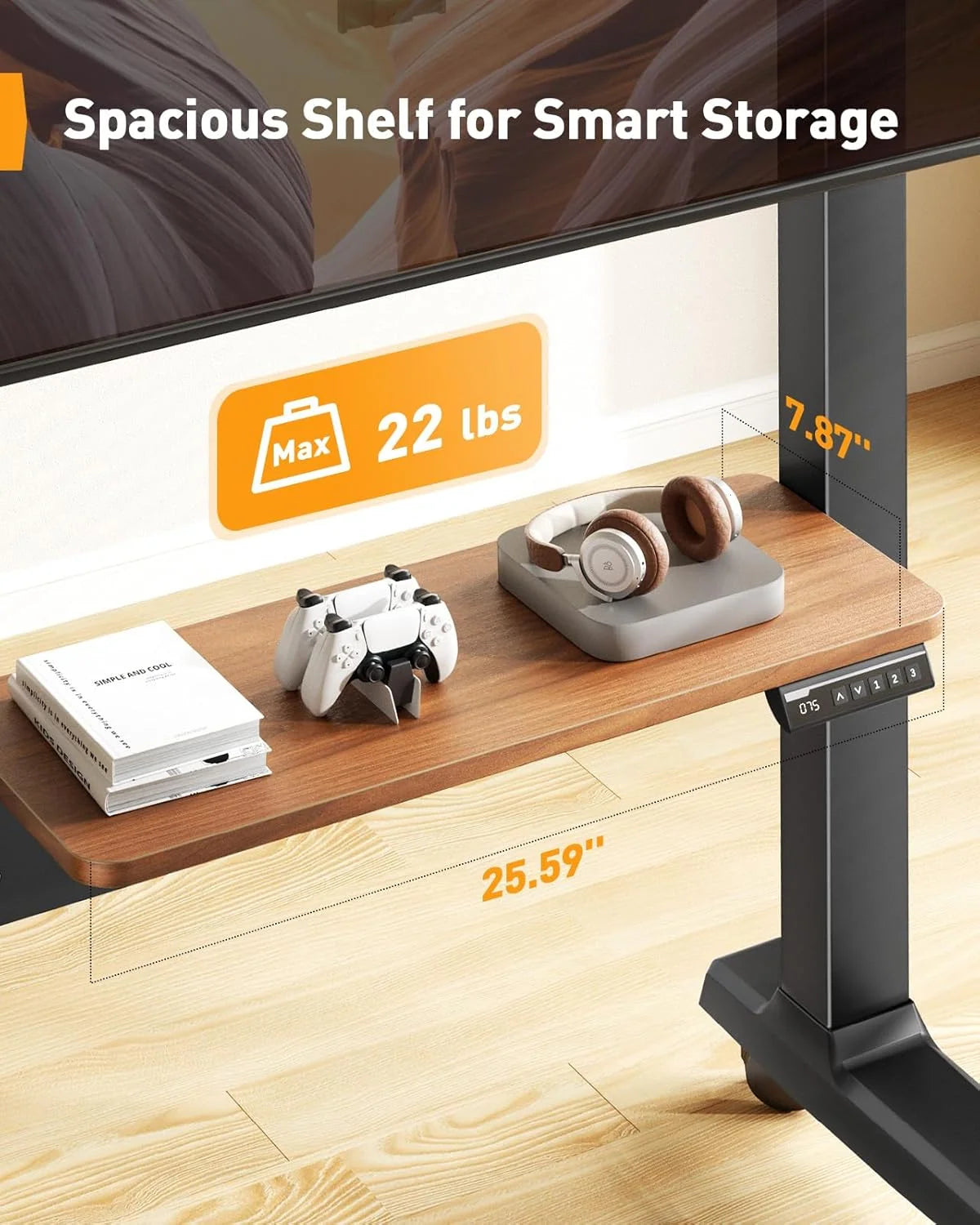 Motorized Mobile TV Stand for 37–86-Inch TVs