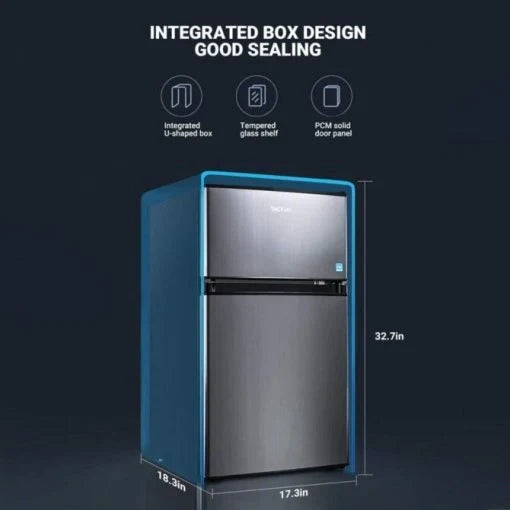 Mini Fridge with Freezer, 3.1 Cu.ft Small Refrigerator, Compact Refrigerator with LED Light