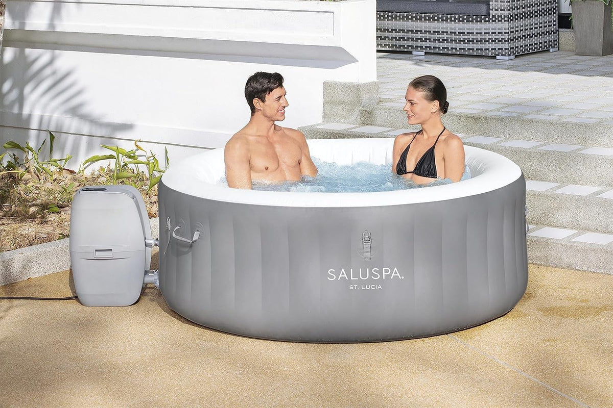Inflatable Hot Tub Spa (71" X 26") | Portable Hot Tub with 2 Covers (1 Energy-efficient Thermal Cover and 1 Standard Cover) | Fits Up to 2-4…