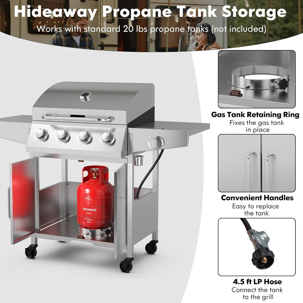Propane Gas Grill for Outdoor Cooking
