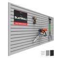 DLDIREcT Slatwall Panel Garage Wall Organizer: Heavy Duty Wall Mounted PVC Wall Rack, Interlocking Slat Wall Paneling for Garage Wall Sto