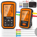 TAIMASI Wireless Digital Meat Thermometer with 4 Probes & Meat Injector, Upgraded 500ft Remote Range Cooking Food Thermometer for Grilli
