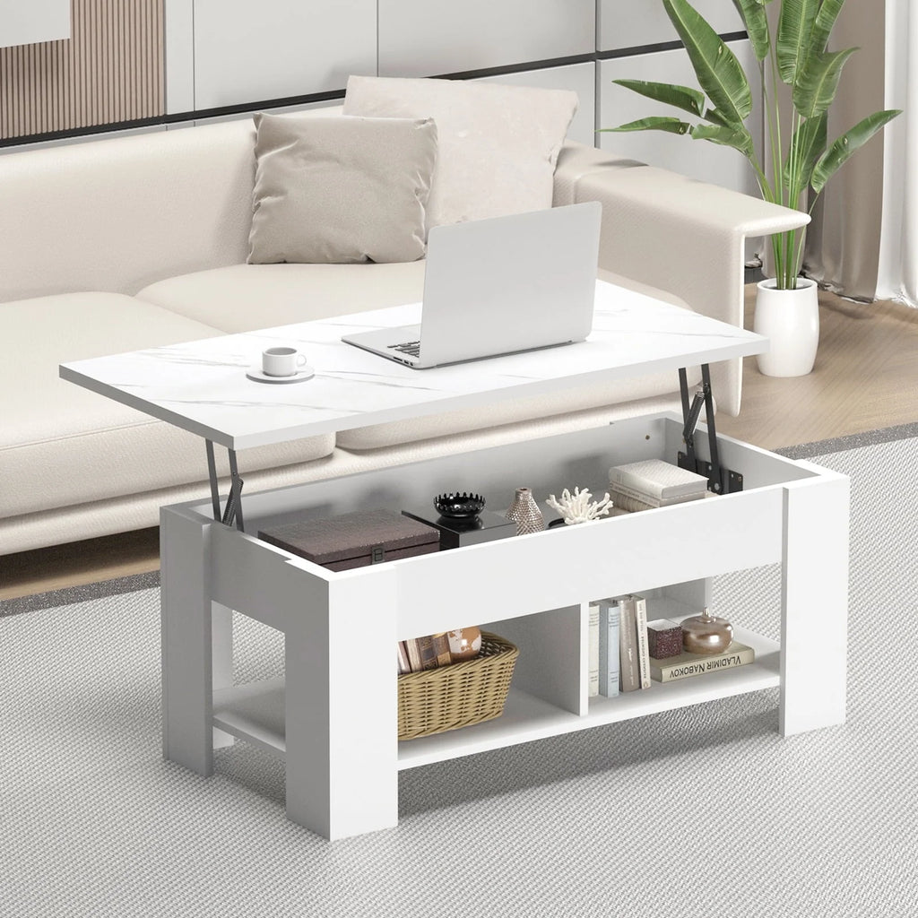 MONINXS Lift Top Coffee Table, 39.4" with Hidden Compartment & Storage