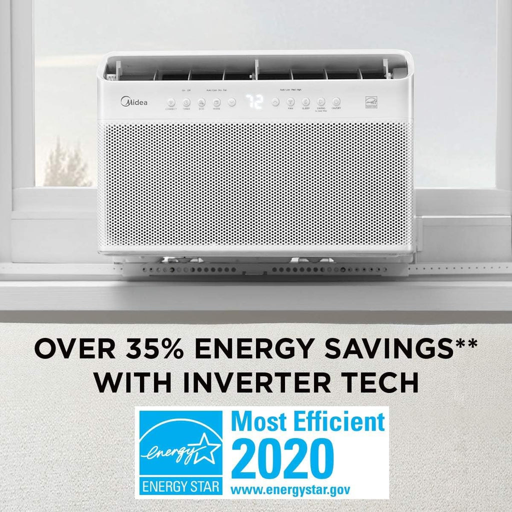 U-shaped Inverter Window Air Conditioner 12,000BTU with Open Window Flexibility, Robust Installation,extreme Quiet, 35% Energy Saving, Smart…