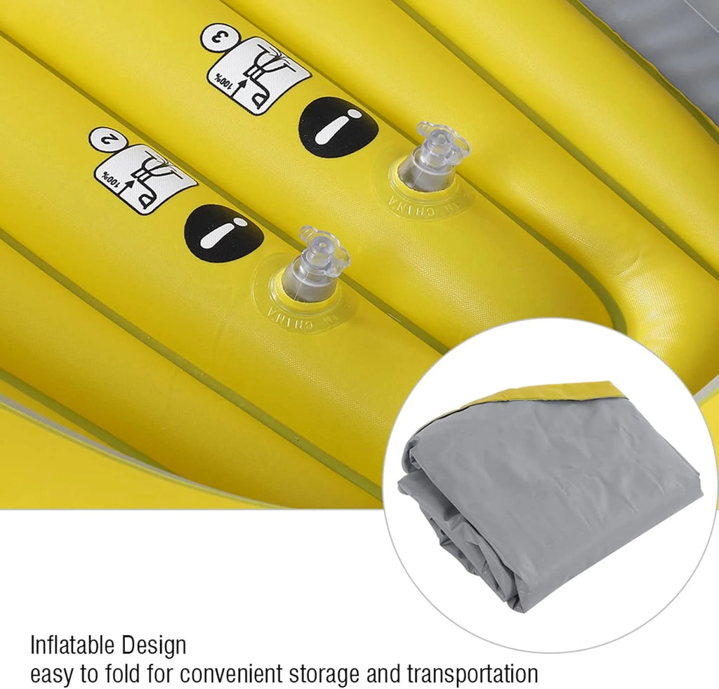 Two-Person Inflatable Boat with Oar Locks and Grab Handles