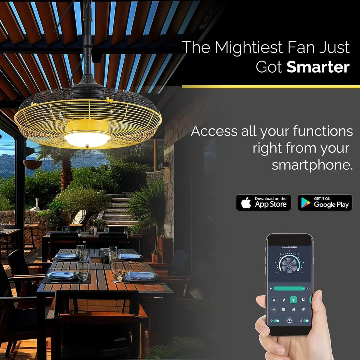 Outdoor Ceiling Fan with Light, Plug in Ceiling Fan with Remote, Gazebo Fans Outdoor Hanging for Patios Waterproof, Wet Rated Hanging Fan…