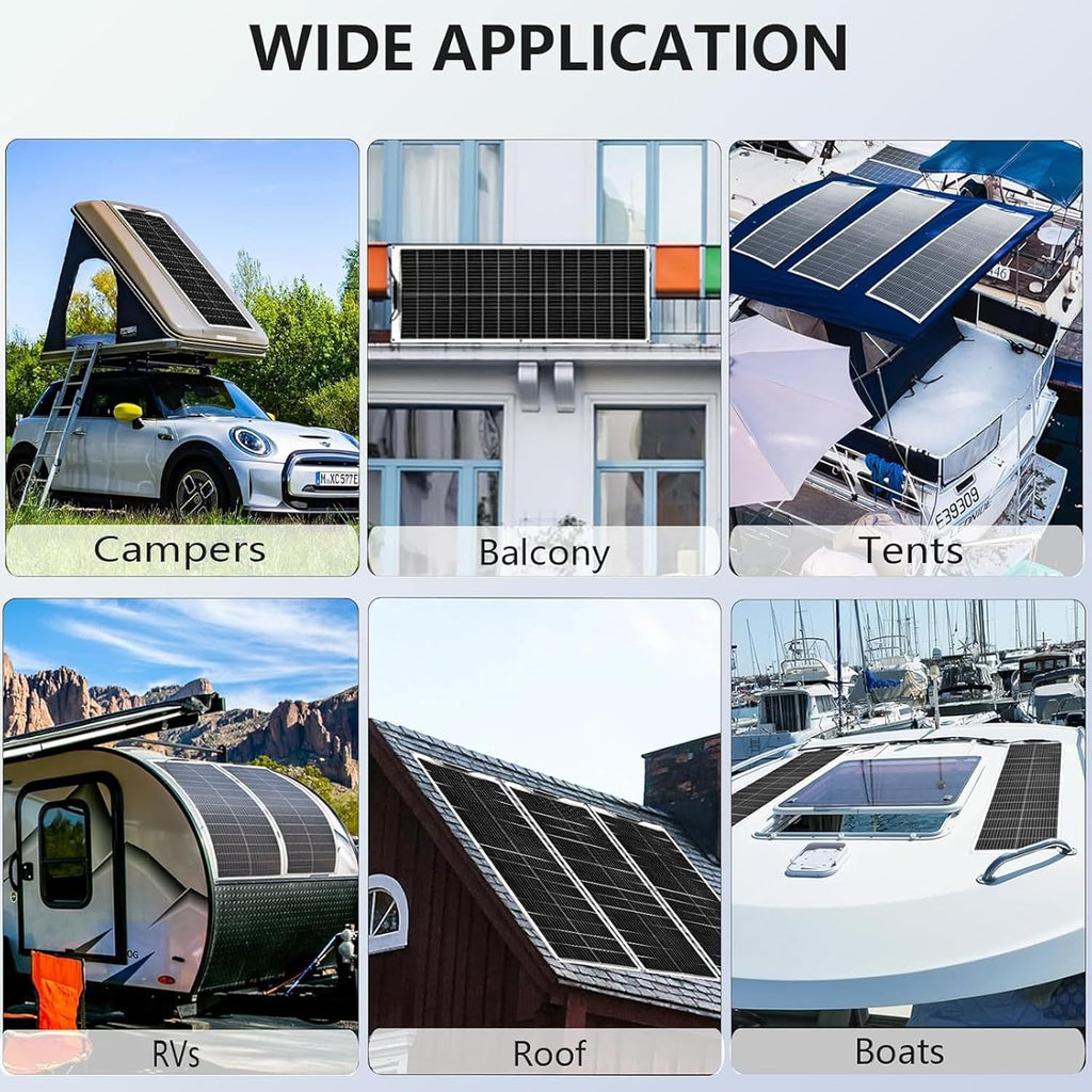 400W Flexible Monocrystalline Solar Panel Kit, 2 x 200W