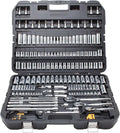 Mechanics Tool Set, Sae and Metric, 1/2, 1/4, 3/8 Drive Sizes, 192-PIECE