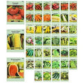 Set of 43 Assorted Vegetable & Herb Seeds - Create A Deluxe Garden All Seeds Are Heirloom - 100% Non-GMO - Heirloom
