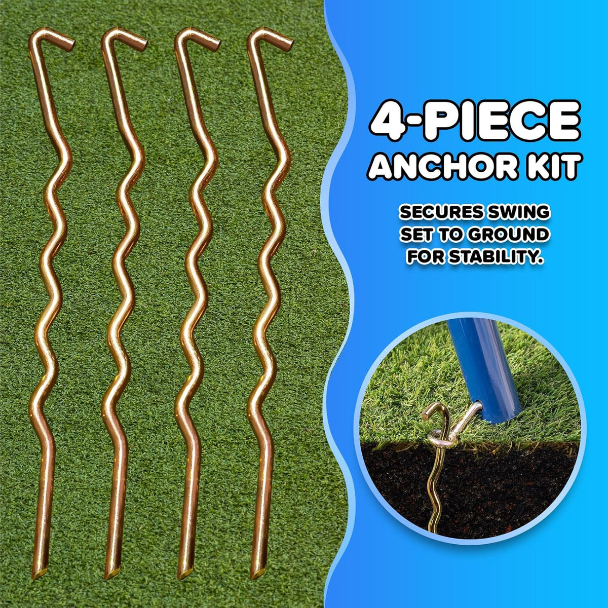 Metal Outdoor Swing and Slide Set