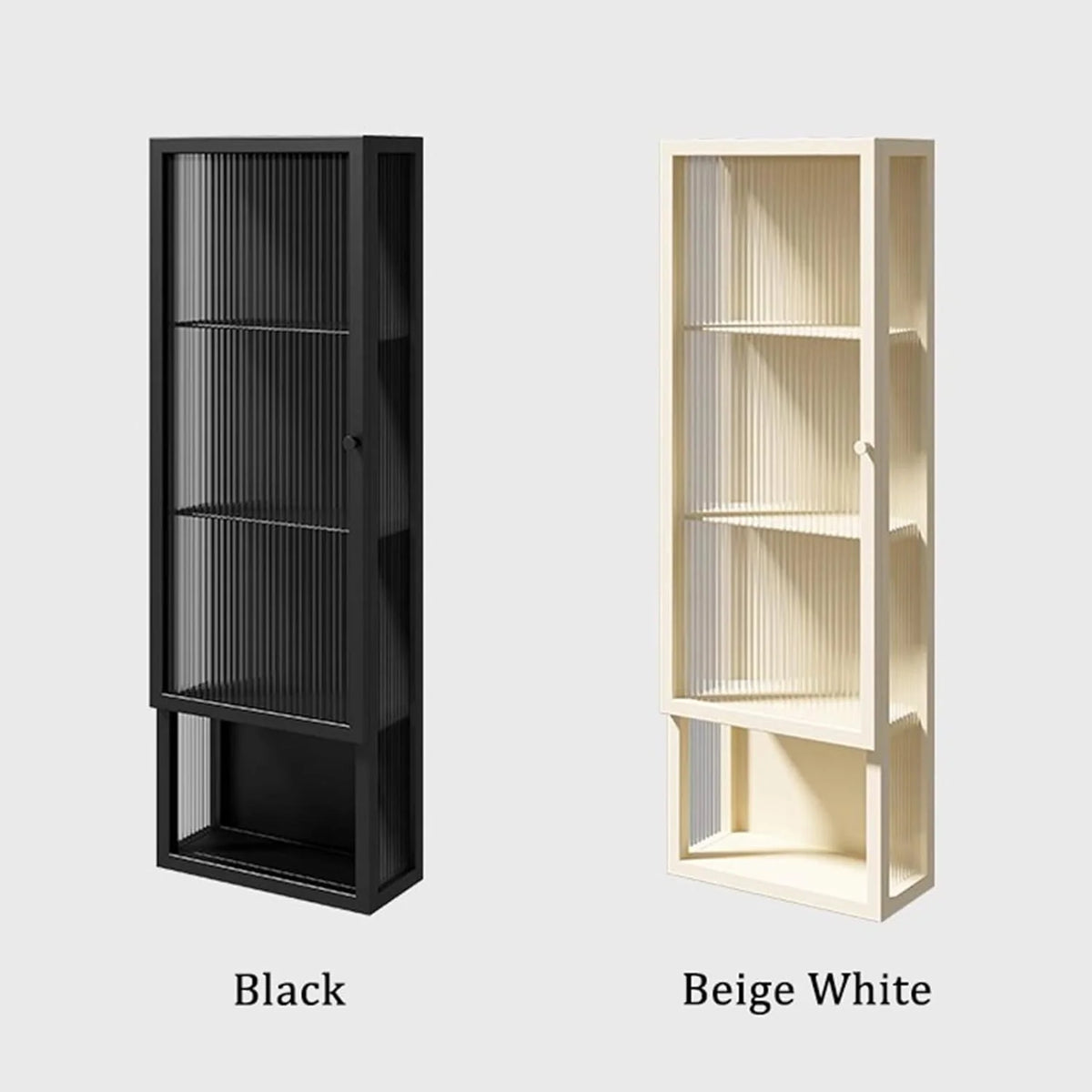 Wall-Mounted Metal Bathroom Cabinet with Glass Door