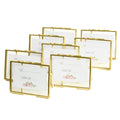 Koyal Wholesale Pressed Glass Floating Photo Frames 8-Pack with Stands for Horizontal or Vertical Pictures, Table Numbers, Place