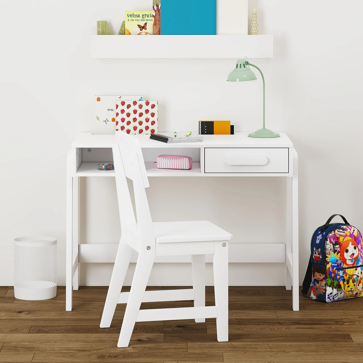 UTEX Kids Desk and Chair Set for Kids with Drawers