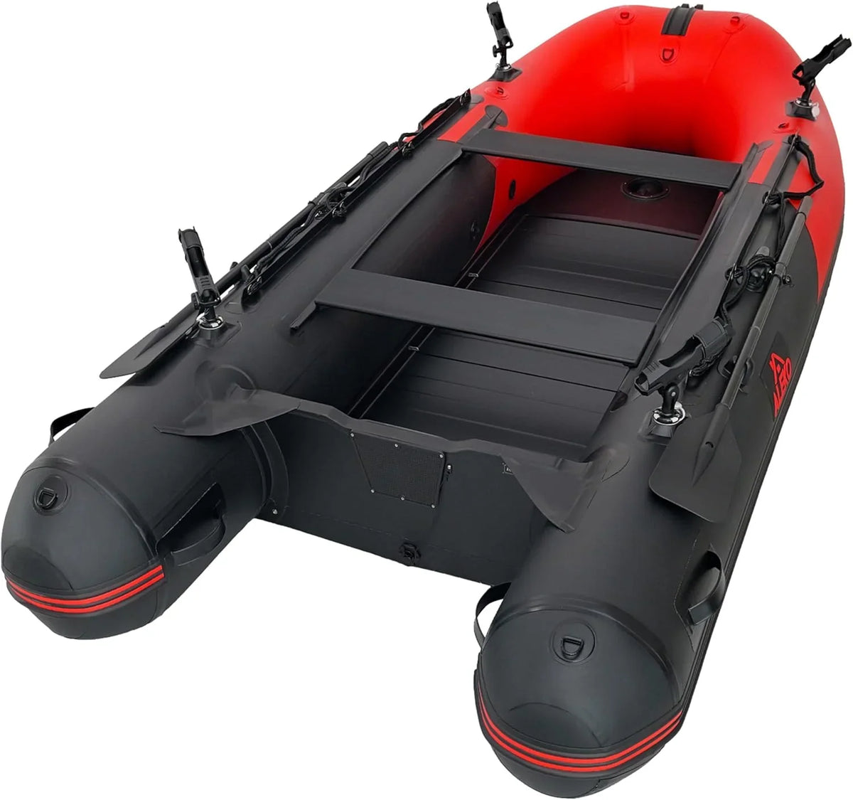 Inflatable Boat | Yacht Dinghy Tender Raft | Multi Person Fishing Boat | Aluminum Floor Oars | Fishing Rod Holders | Heavy-duty Pvc | 2024…