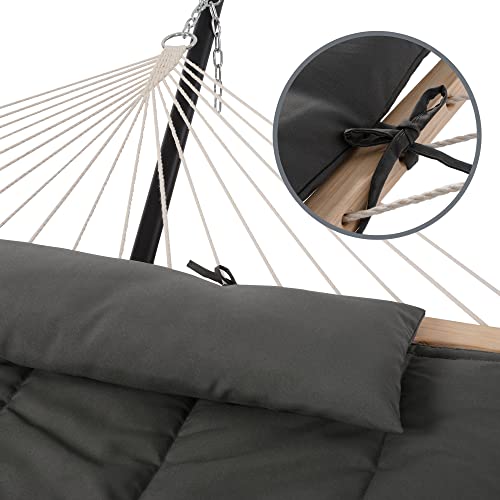 SUNCREAT Double Outdoor Hammock with Stand with Polyester Pad