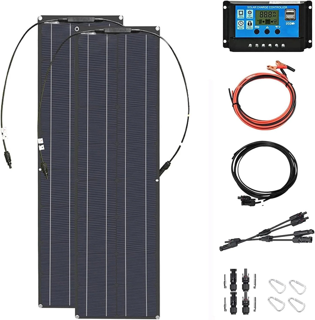 400W Flexible Monocrystalline Solar Panel Kit, 2 x 200W